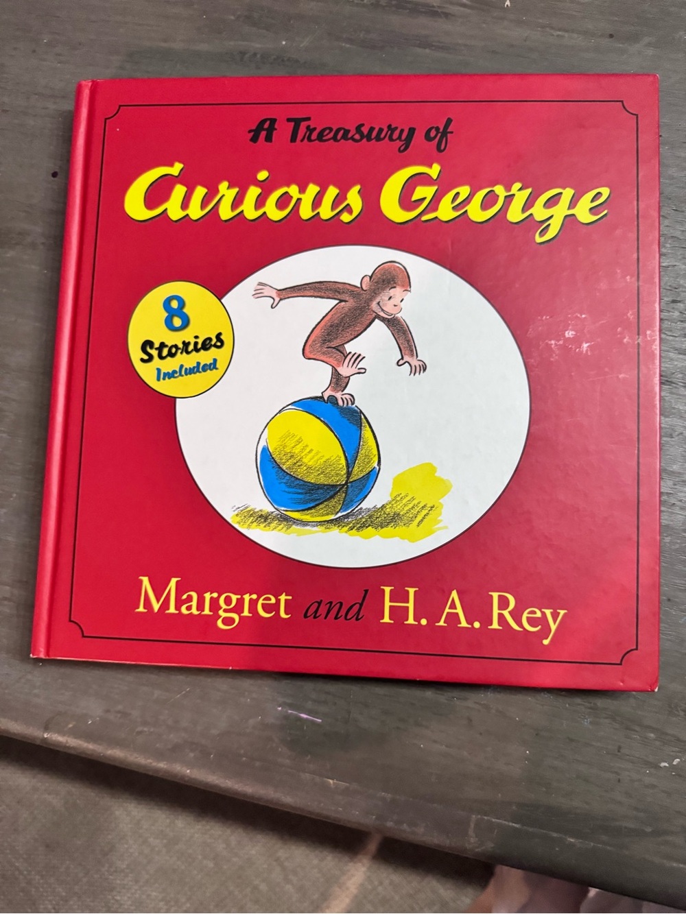 A Treasury of Curious George - Red Hardcover Kids Book by H. A. Rey